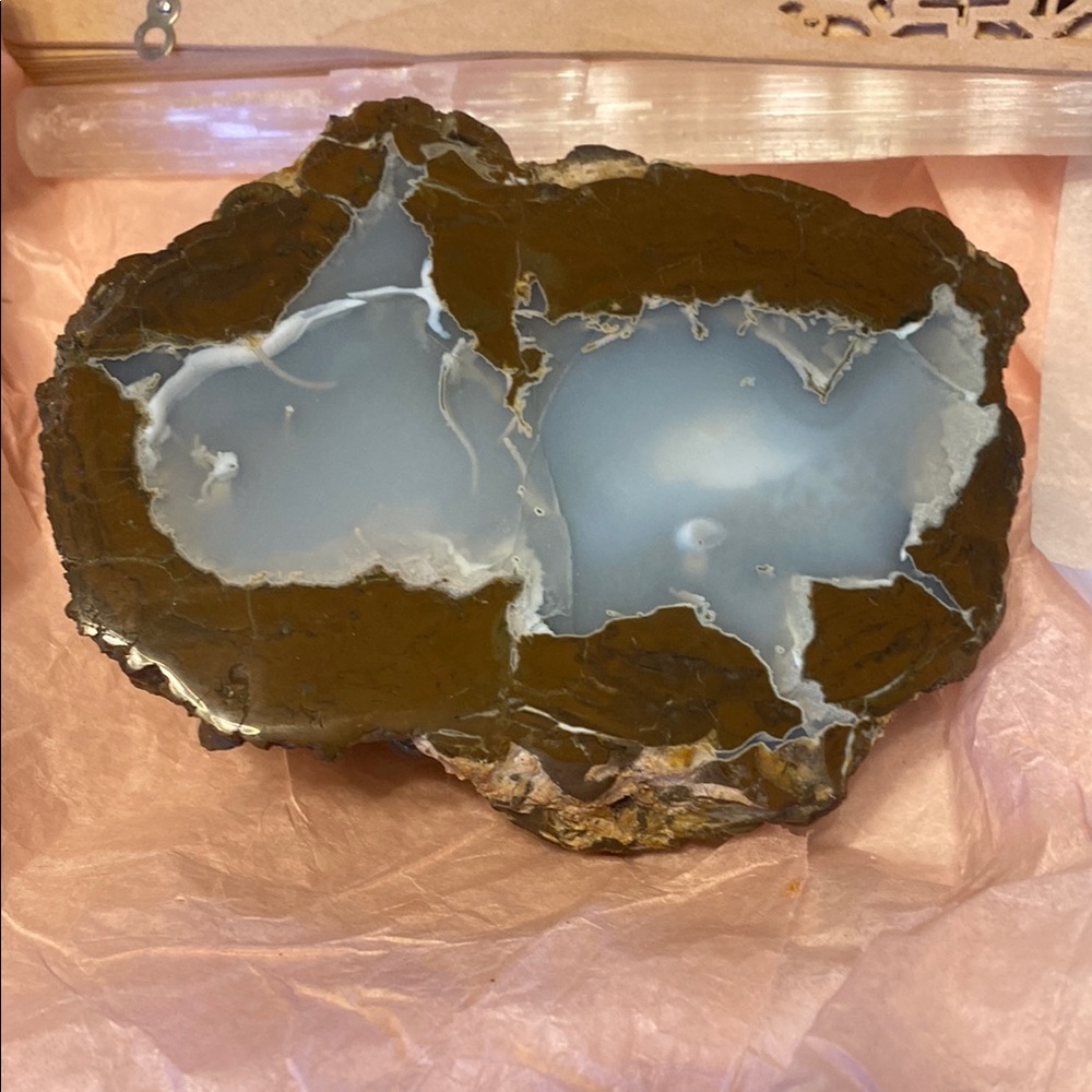Natural Oregon Thunder Egg Geode Slice